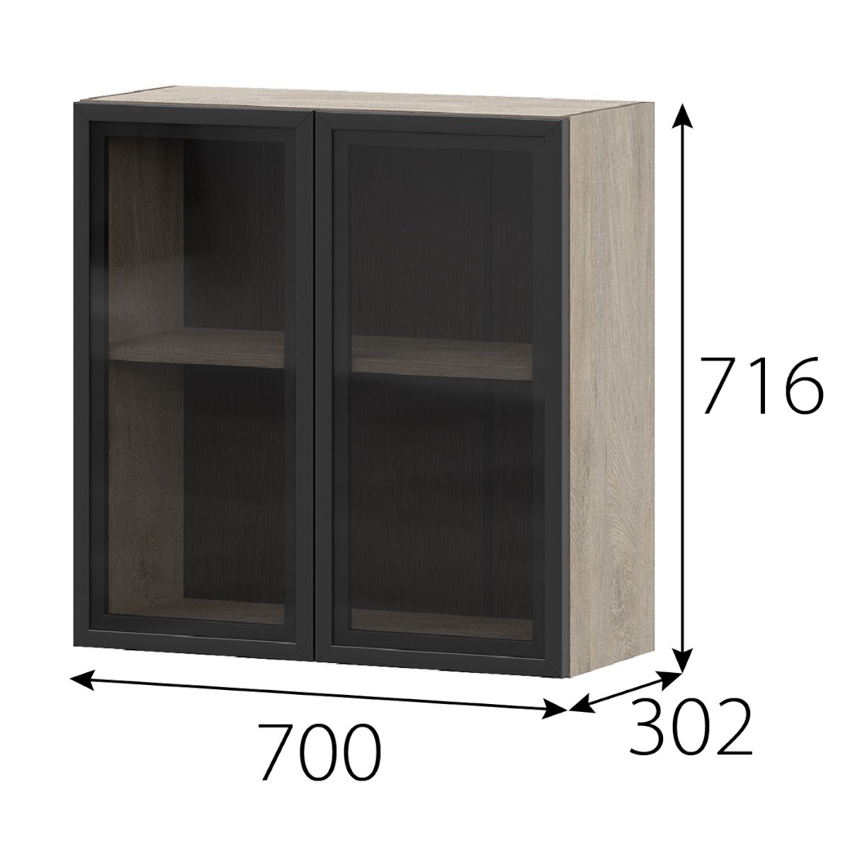 Шкаф 700 РМДФ "Этна" 7в2