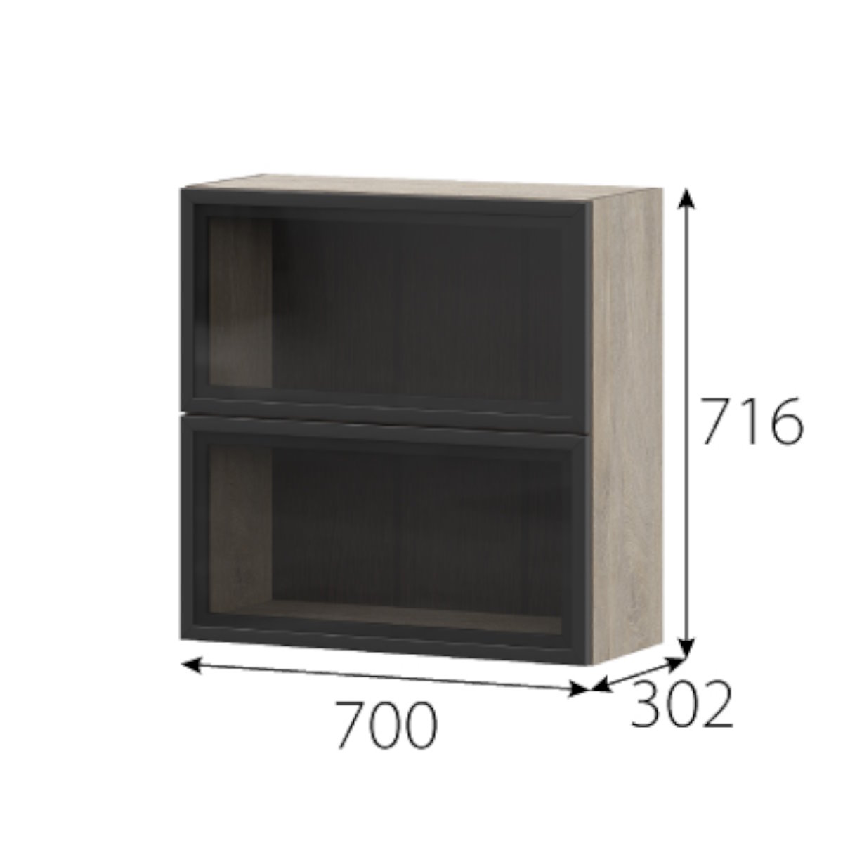 Шкаф 700 РМДФ "Этна" 7в2я